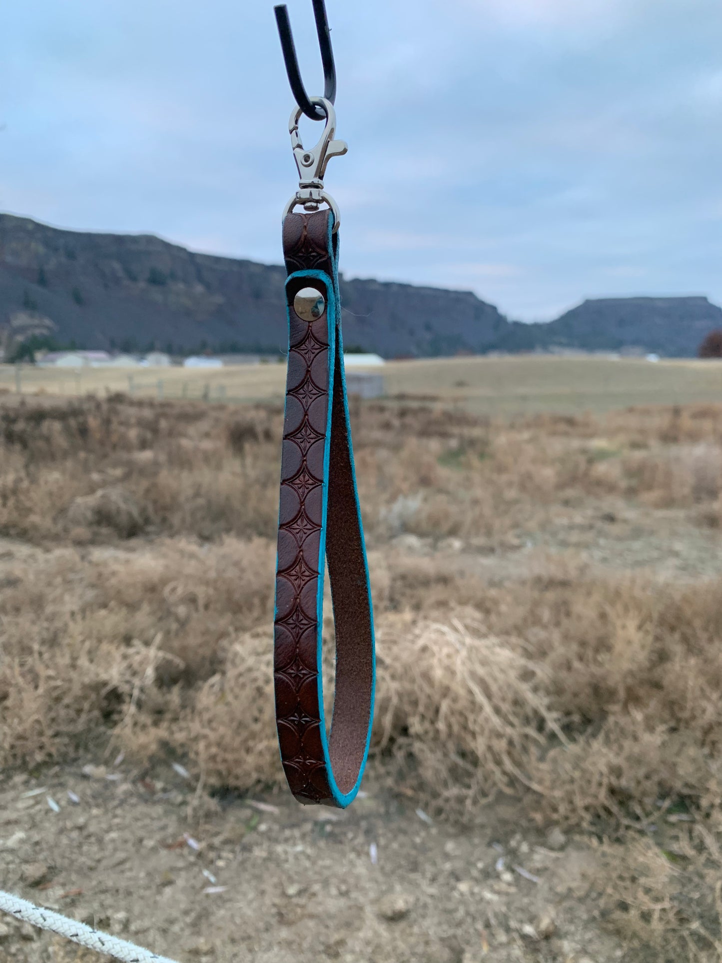 Chocolate and Turquoise Keychain