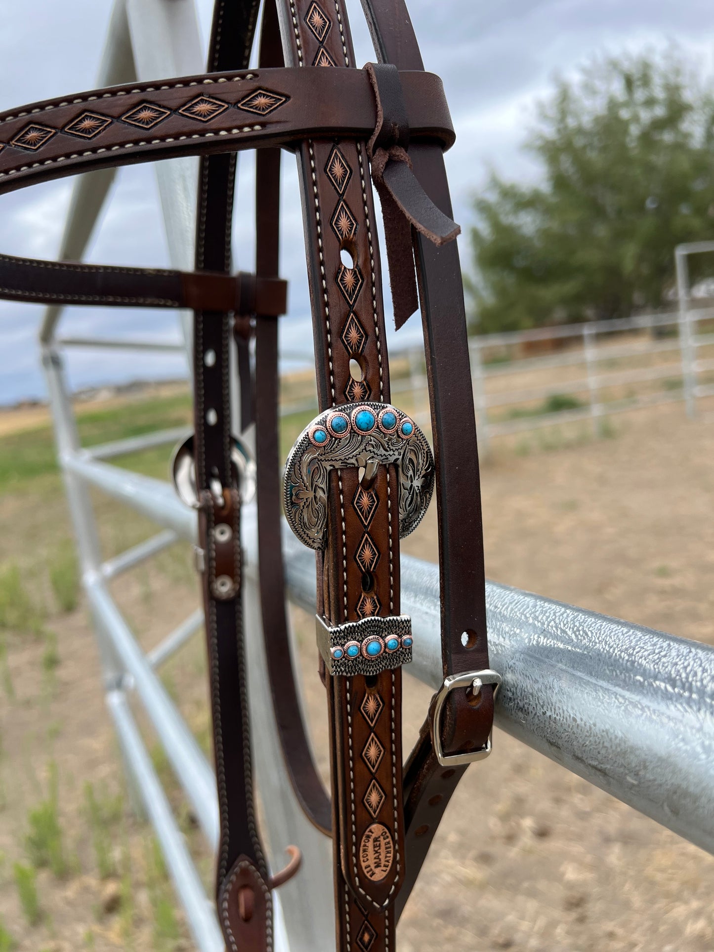 Two Tone Diamonds Browband