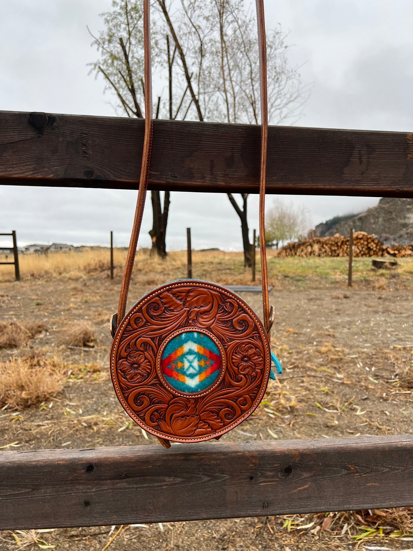 Pendleton©️ and Turquoise Round Purse