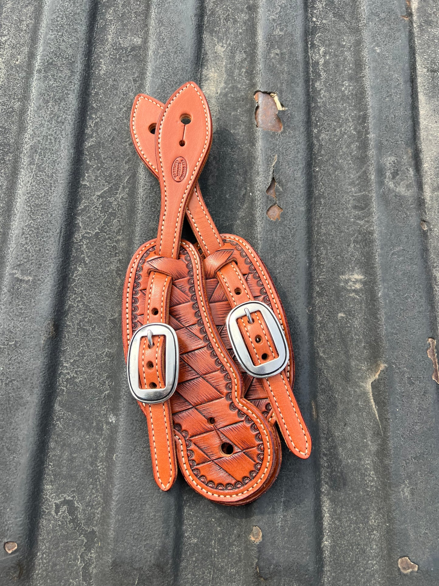 Diamond Weave Spur Straps