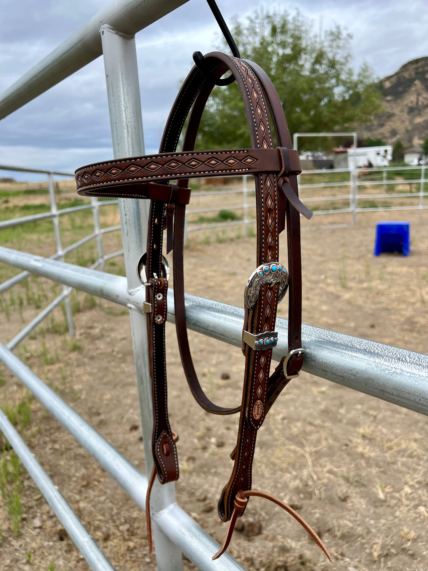 Two Tone Diamonds Browband