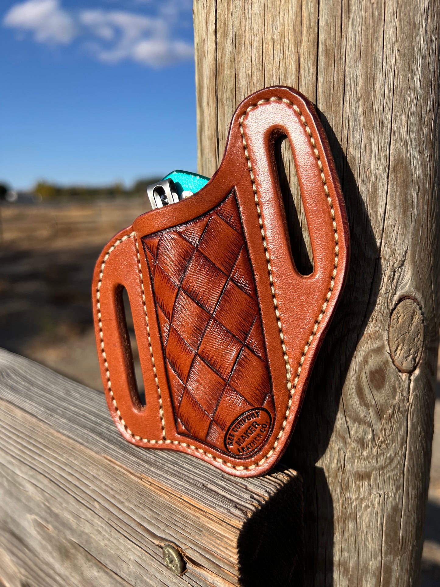 Wood Grain Pocket Knife Sheath