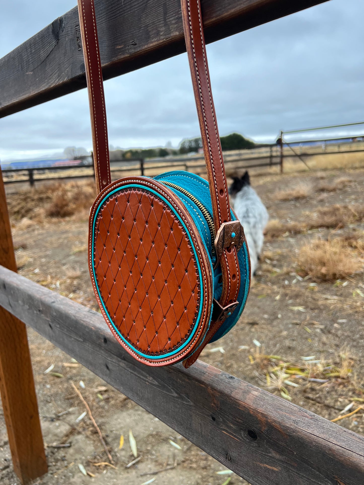 Pendleton©️ and Turquoise Round Purse