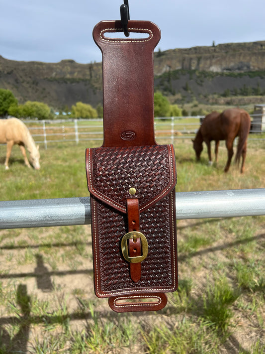 *Made to Order* Braid Basket Stamp Billet Bag Dark Brown