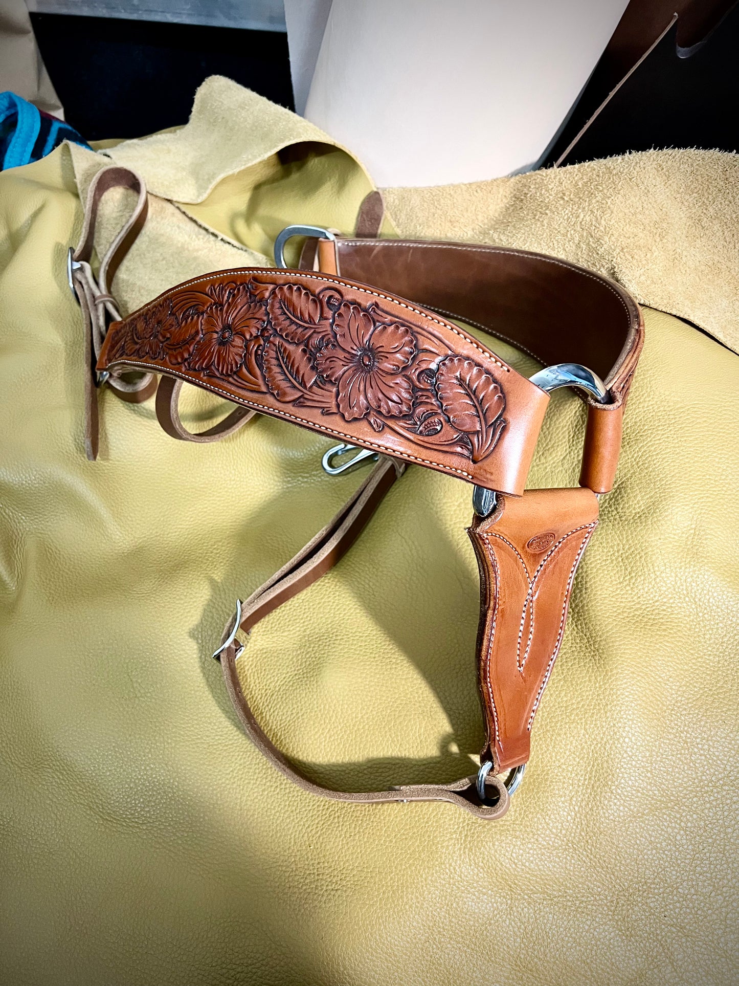 Floral Tooled 3 Piece Breast Collar