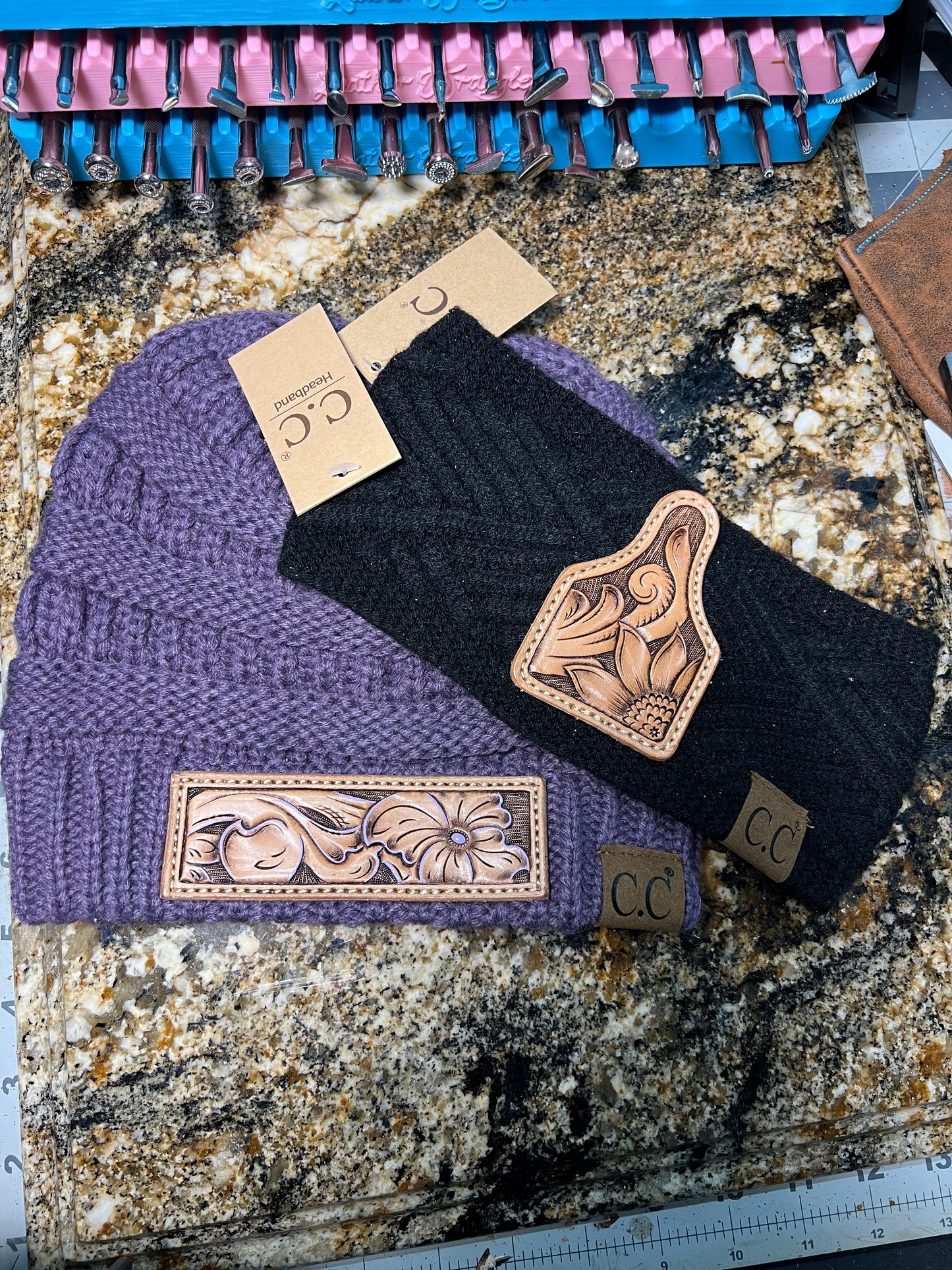 Purple Floral Beanie