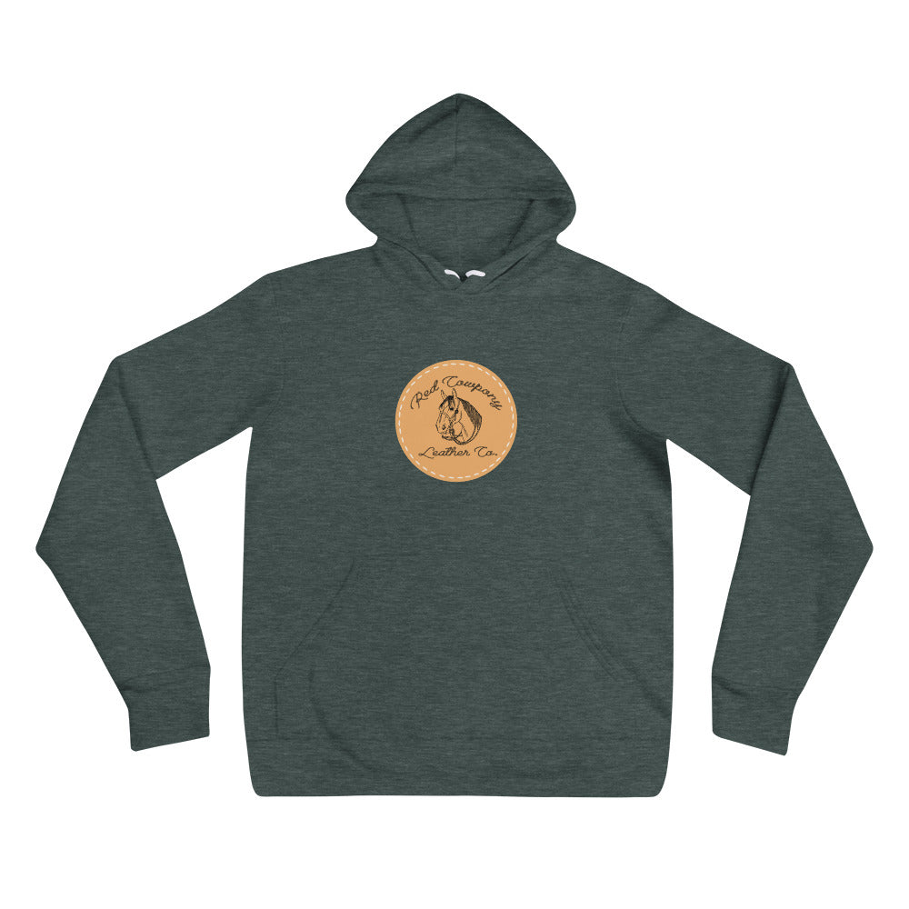 Leather Patch Logo Hoodie